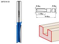Фреза пазовая прямая D=8 , L=25, хв.8мм, (28753-8-